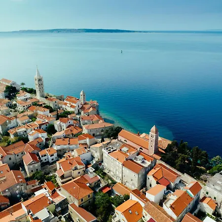 Raza - Beachfront On Rab - Sea View & Private Boat Dock
